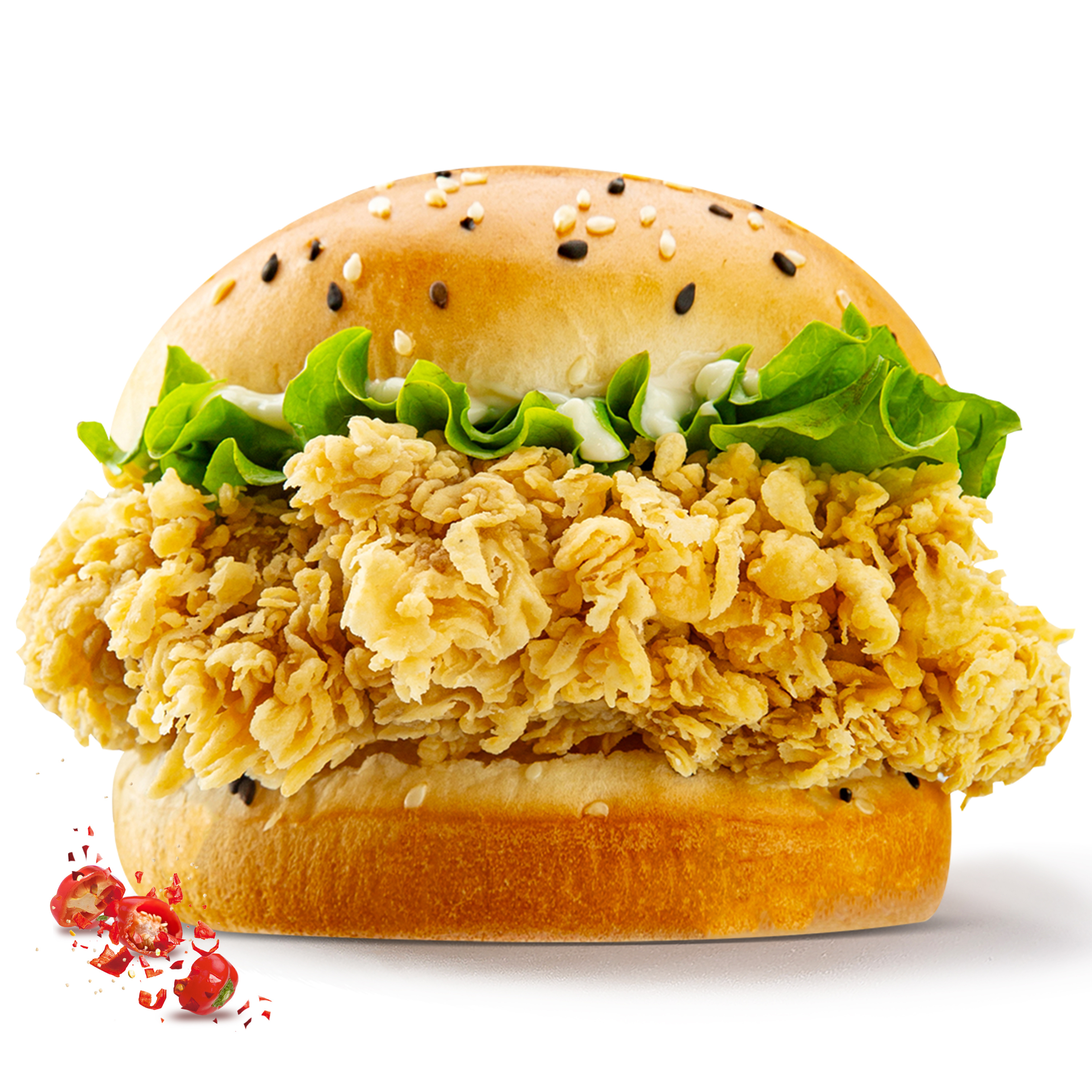 香辣鸡腿堡