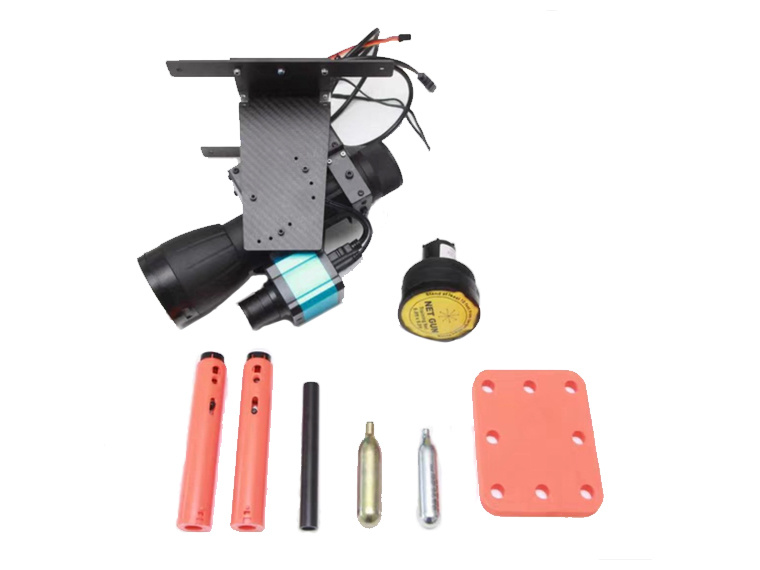 HF drone capture net launcher