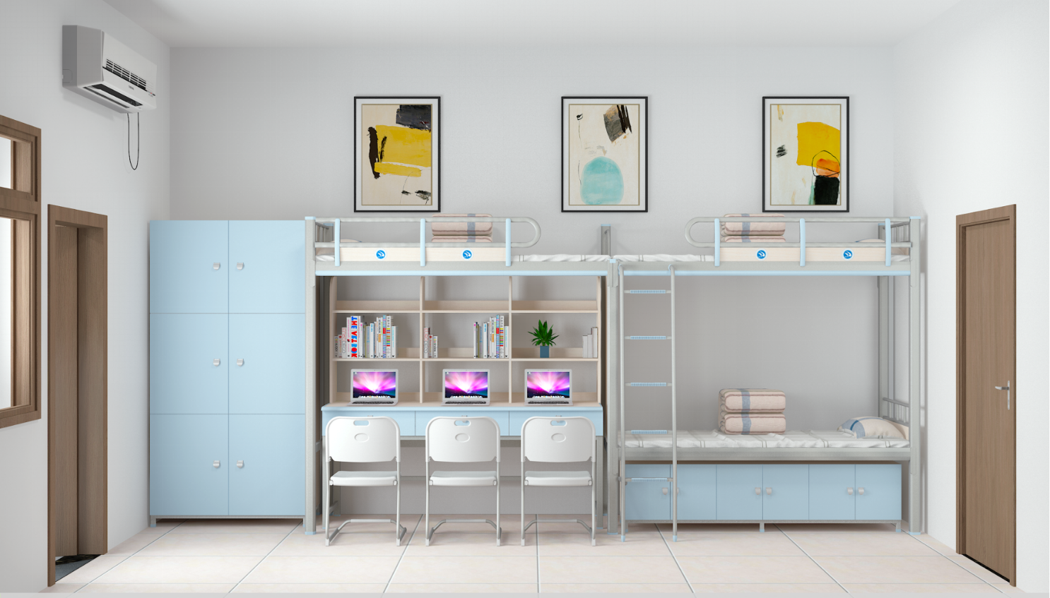Six-person dorm apartment combination furniture