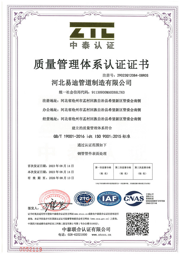 Quality Management System Certification Quality Management System Certification