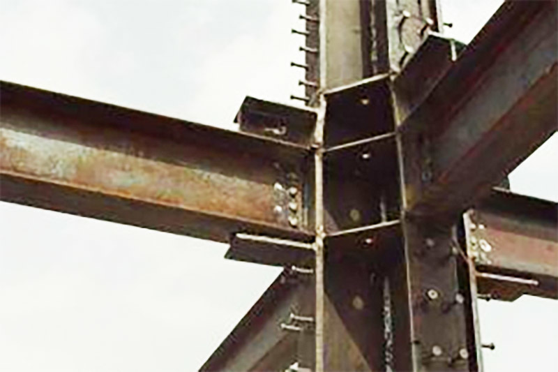 Solid-web steel column