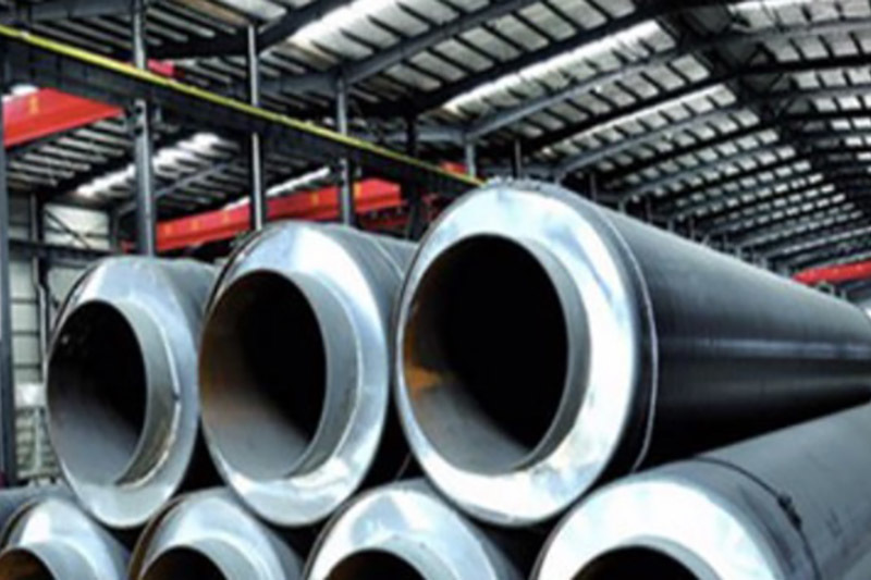 Polyurethane foam insulated steel pipe