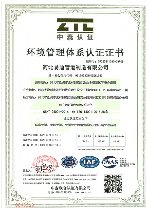Environment Management System Certification Environment Management System Certification