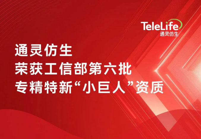 通灵仿生荣获工信部第六批专精特新“小巨人”资质