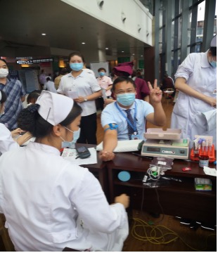 愛心傳遞，生命接力----筑誠物業(yè)集團淮南分司開展無償獻血活動