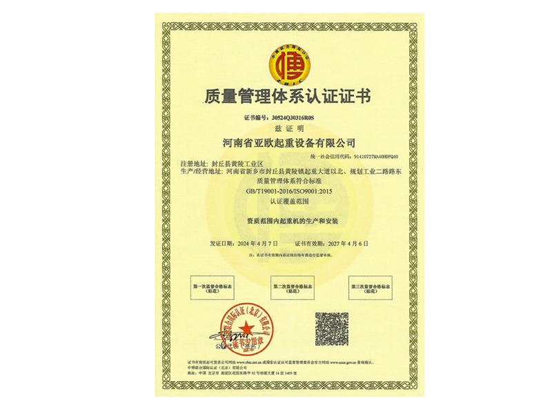 Quality Management System Certification Quality Management System Certification