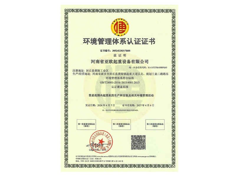 Environmental Management System Certification Environmental Management System Certification