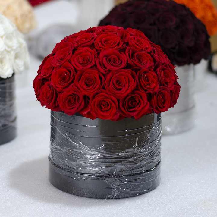 Factory-Direct Preserved Roses in Gift Box - 3-Year Lifespan Real Flowers | Customizable Birthday & Mother's Day Gifts for Women