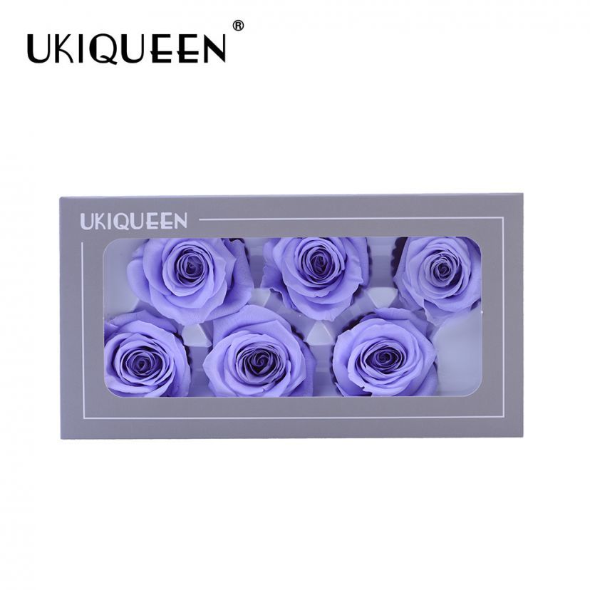 6pcs A-Grade Preserved Rose Heads 5–6cm