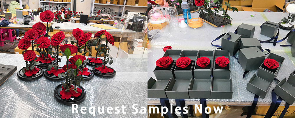 Contact for customization of eternal flower glass cover jewelry box