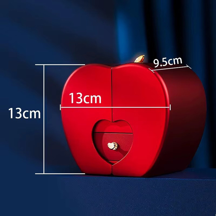 Size chart of preserved rose jewelry gift box