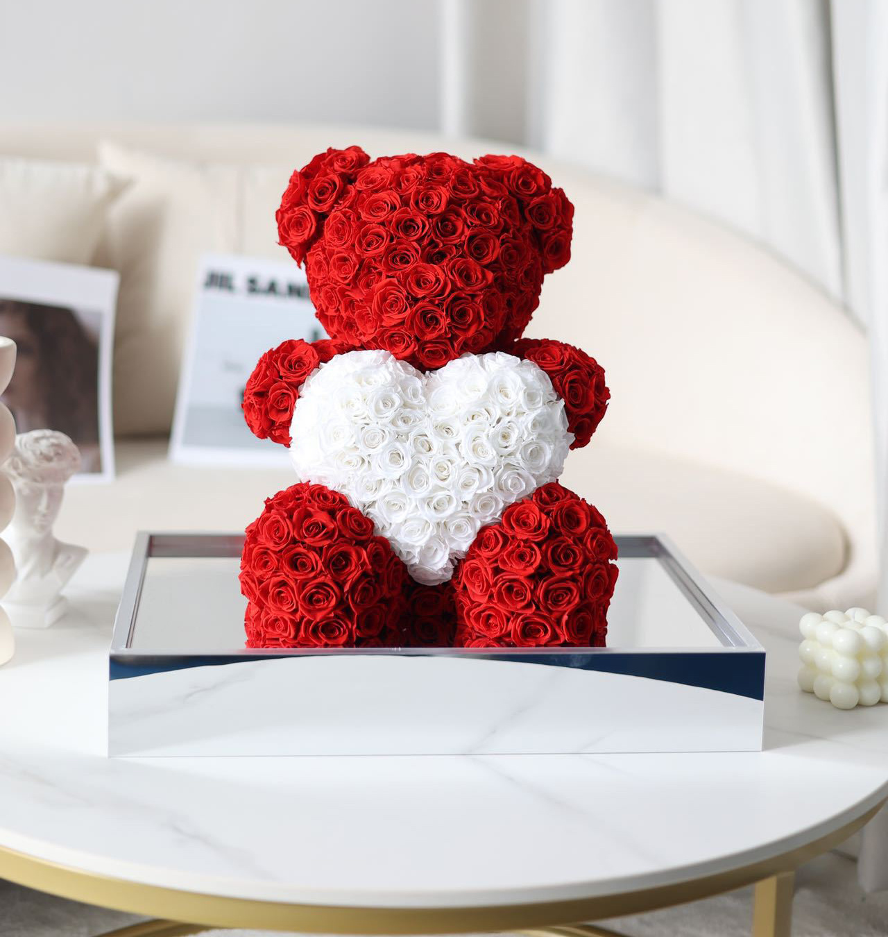Luxury Preserved Rose Bear | Valentine & Wedding Gift | Wholesale