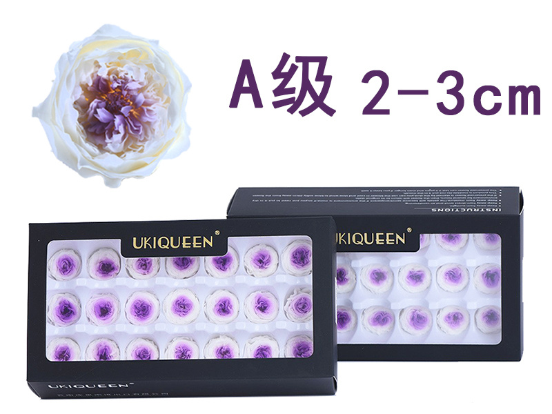 21pcs preserved Austin rose heads 2-3cm in PET box