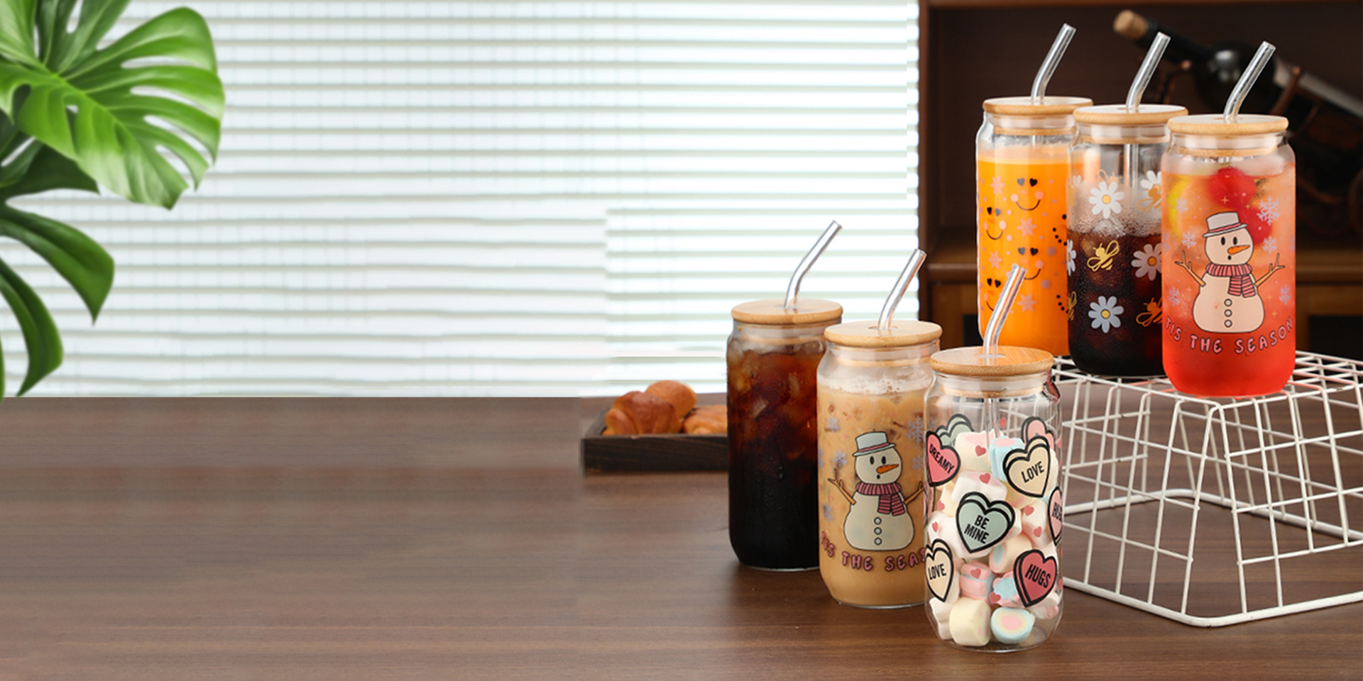 Glass Straw Cup