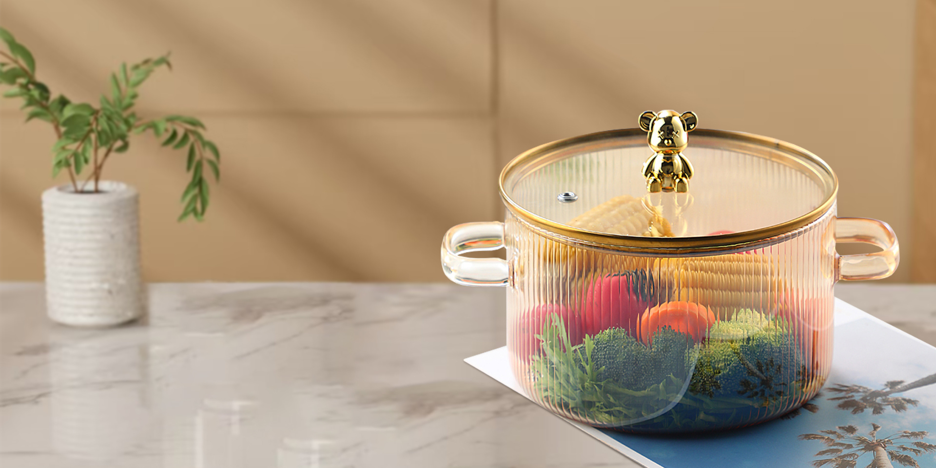 High Borosilicate Glass Pot