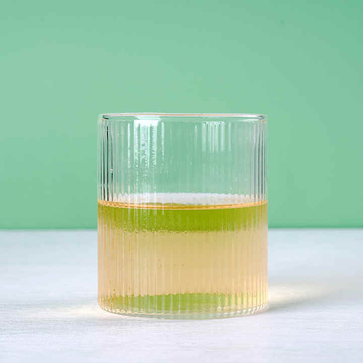 竖纹透明玻璃高硼硅耐热茶杯