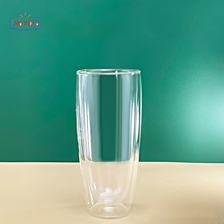 Glass Cup Double Wall High Borosilicate Glass Mug Heat Resistant Tea Milk Juice Wine Coffee Water Cup Bar Drinkware Gift