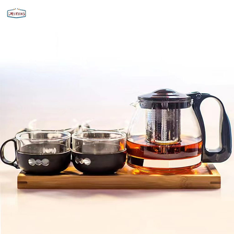 700ml Hotel Restaurant Teapot Cheap and Durable Transparent Glass Teapot
