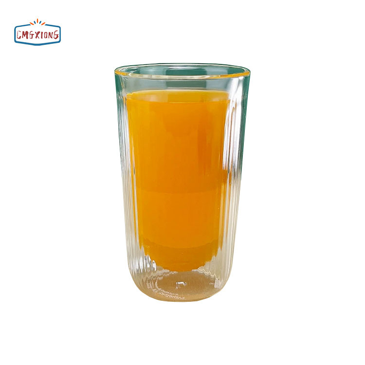 Wholesale and Retail Mug High Borosilicate Glass Glass Mug Double Layered Tea Cup for Kitchen