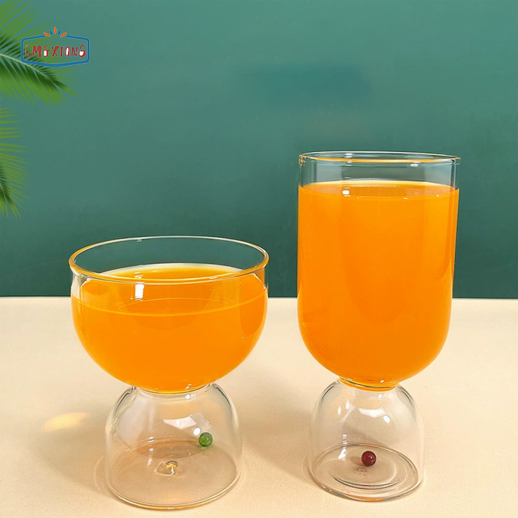 Hot Selling Fashion Creative Small Dessert Cups Glass Cup Drinking Glasses Tableware for Ice-cream and Yogurt