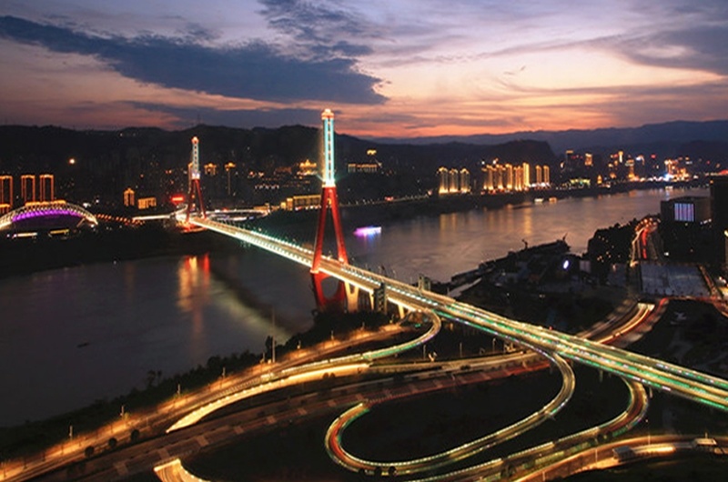 Lighting of Wanzhou Yangtze River Third Bridge
