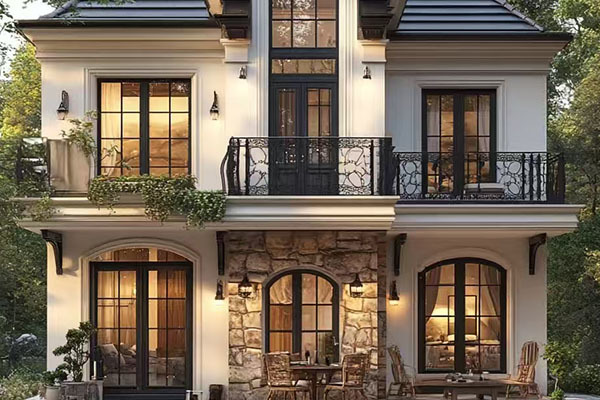 Luxury light steel villa prefabricated houses
