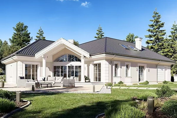 American-style prefabricated manor house