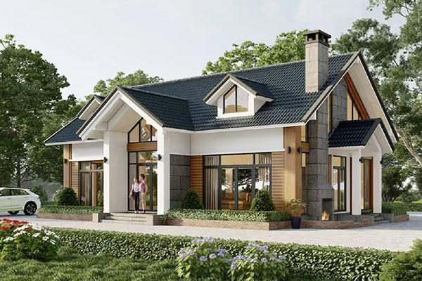 European-style steel structure villa
