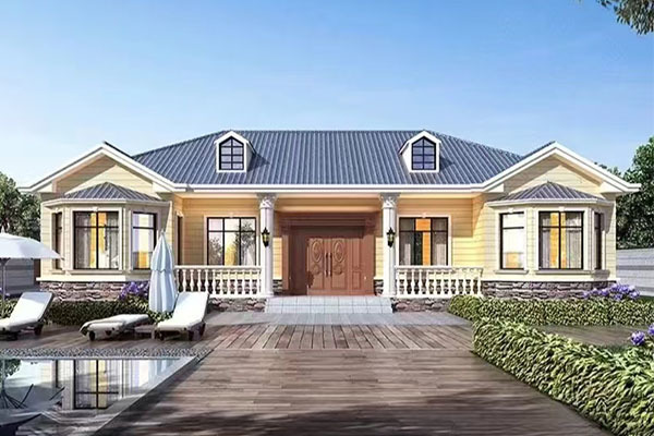 Luxury steel structure villa