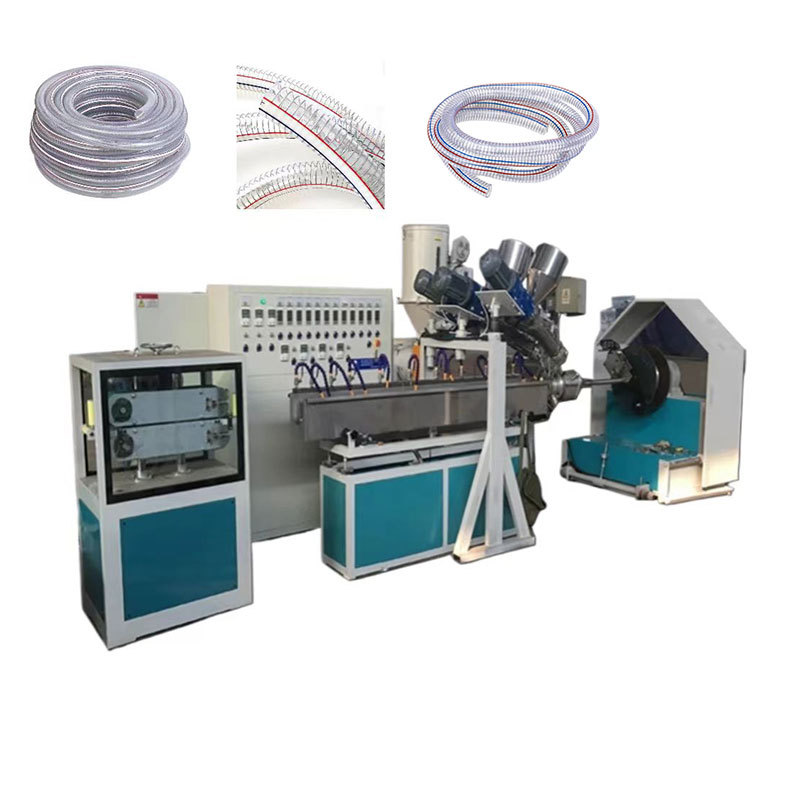Línea de extrusión de manguera de alambre de acero PVC