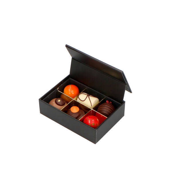 Chocolate Box for 6 pcs Black