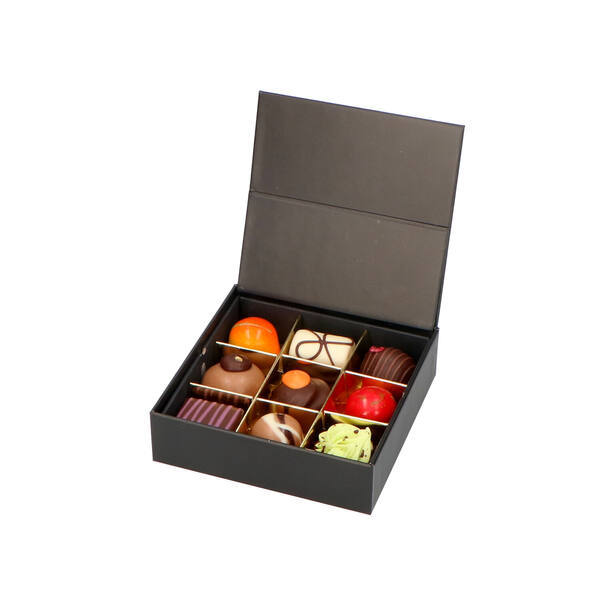 Chocolate box for 9 pcs Black