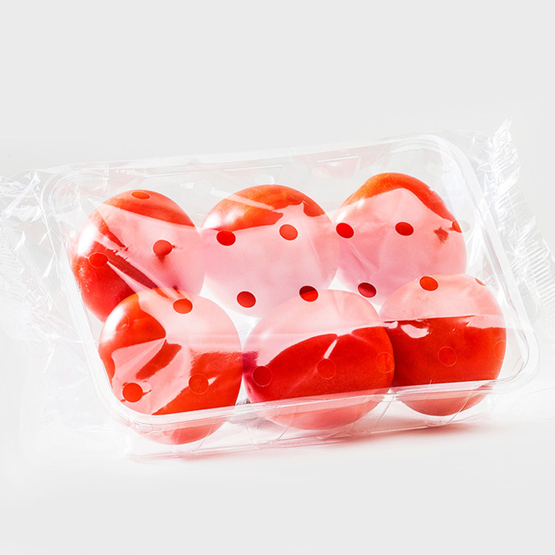 tomatoes tray packaging in flow pack