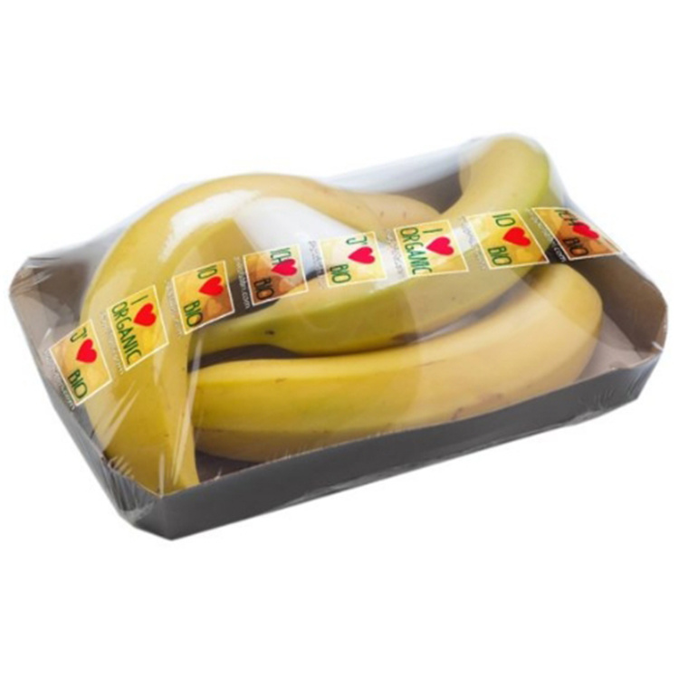 banana tray packaging in stretch film