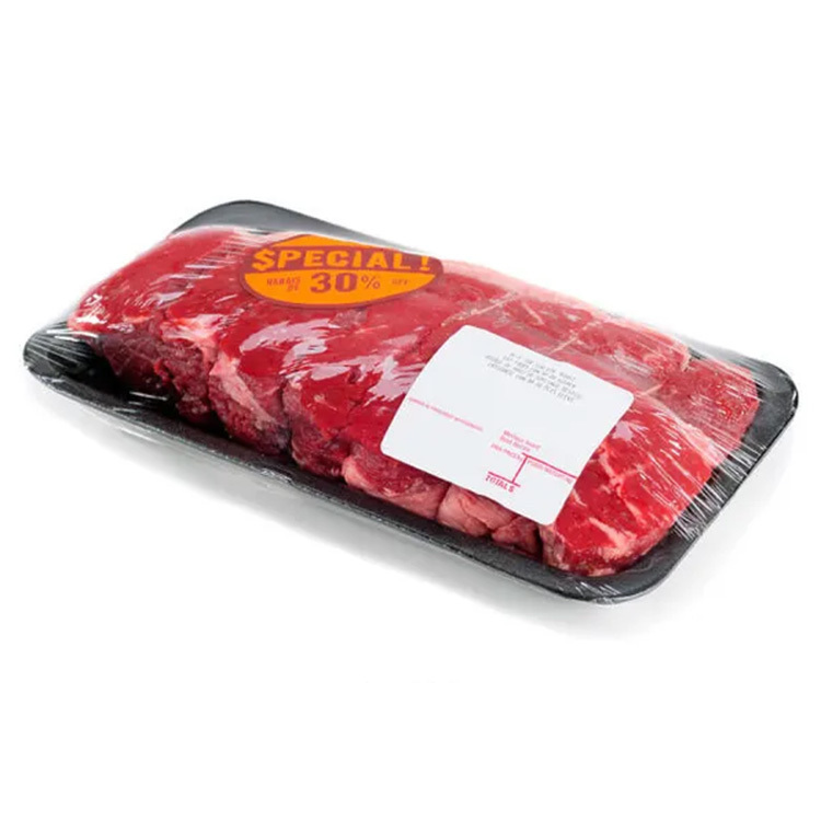 beef in flow pack wrapper