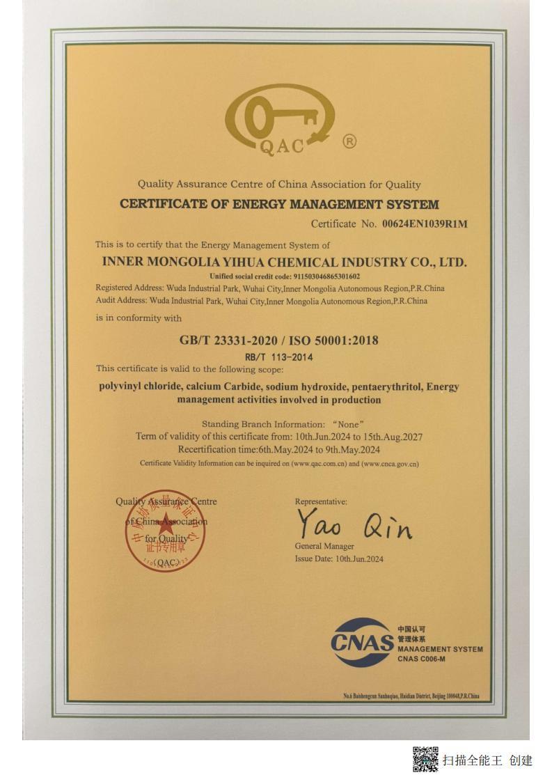 CERTIFICATE OF ENERGY MANAGEMENT SYSTEM CERTIFICATE OF ENERGY MANAGEMENT SYSTEM