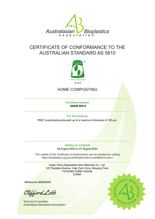 CERTIFICATE OF CONFORMANCE TO THEAUSTRALIAN STANDARD AS 5810 CERTIFICATE OF CONFORMANCE TO THEAUSTRALIAN STANDARD AS 5810