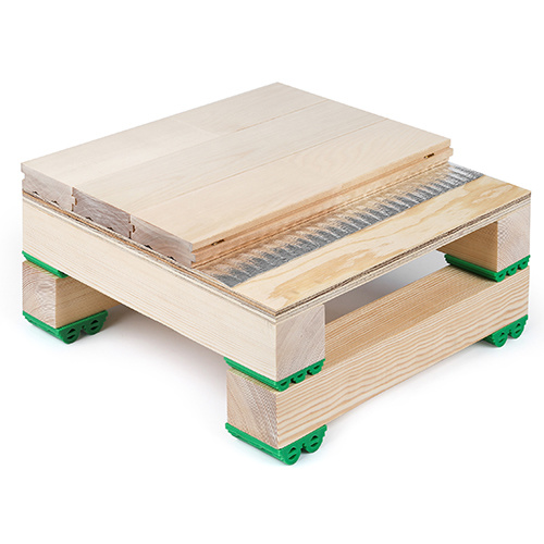Hardwood Sports Floor--Double-layer keel structure