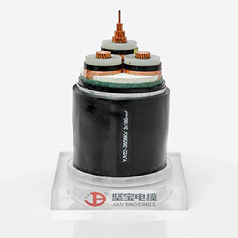 Copper core crosslinked polyethylene insulated polyvinyl chloride sheathed steel tape armoured power cable
