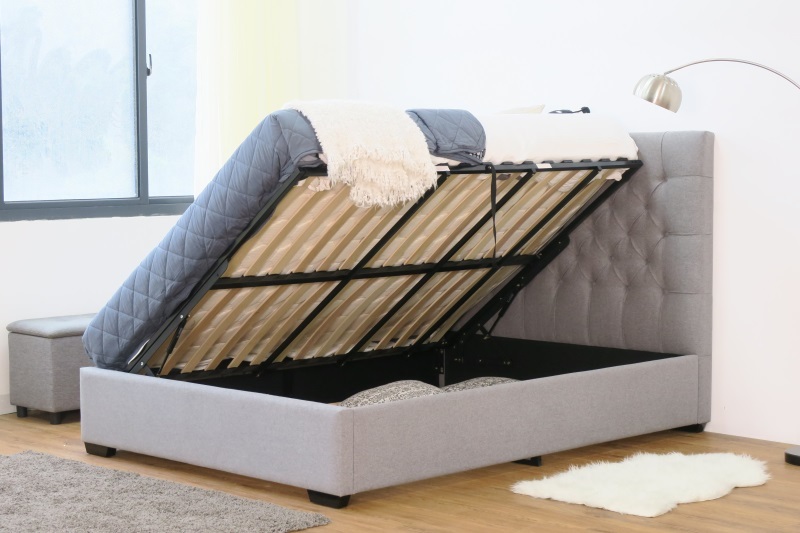 Gas spring lift Storage Fabric bed