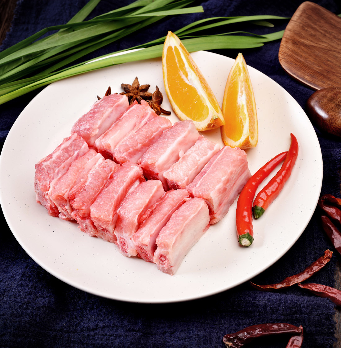 猪肉分块