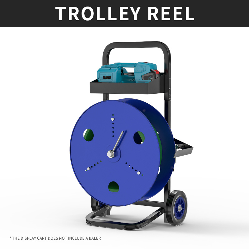 Rolling reel trolley