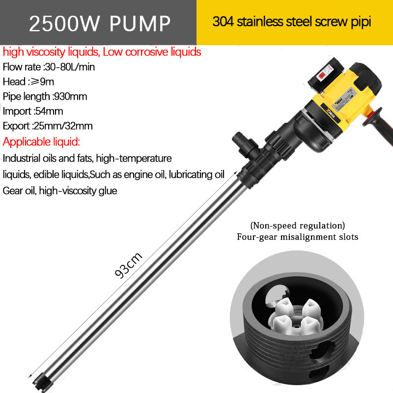【 Specialized for High Viscosity 】2500W pump