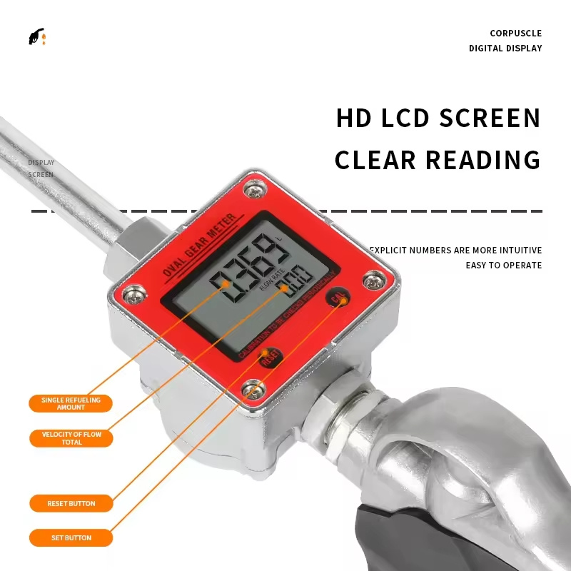 Metering digital display refill gun