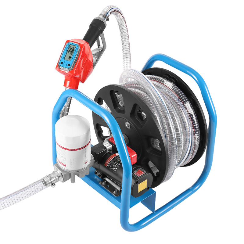 Electric diesel reel pump+ Steel wire pipe+metering nozzle