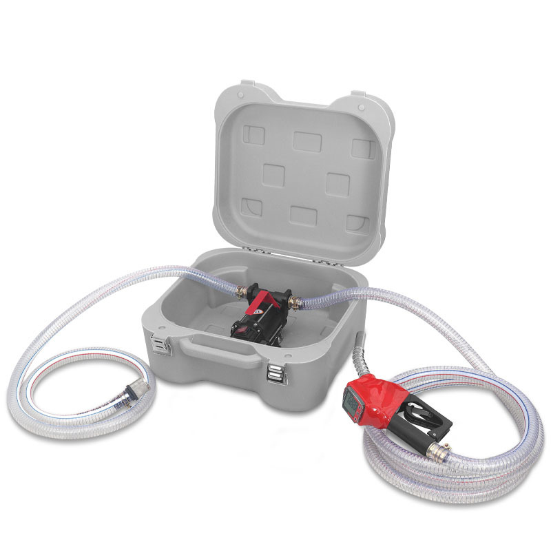 Diesel pump tool box with metering nozzle