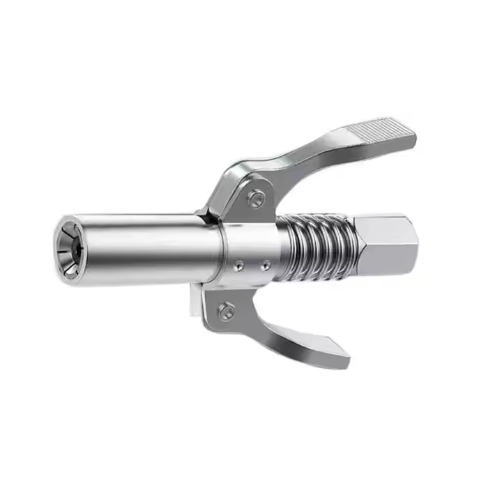 Double handle high-pressure grease nozzle coupler