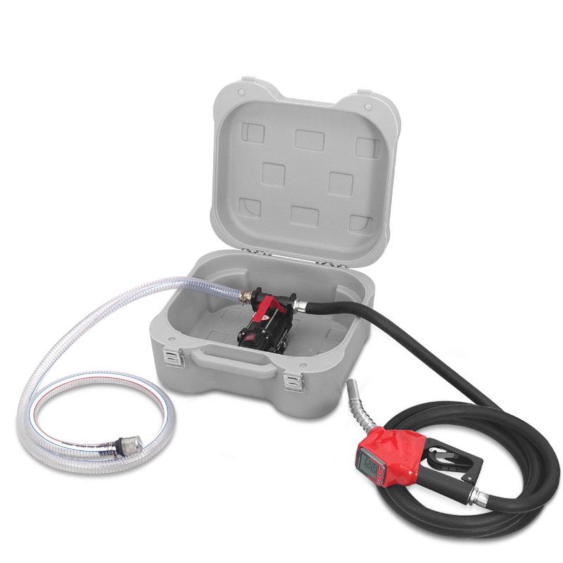 Diesel pump tool box with metering nozzle