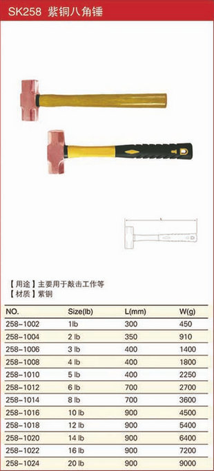 紫銅八角錘規(guī)格