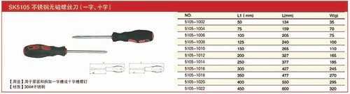 不銹鋼無(wú)磁螺絲刀規(guī)格